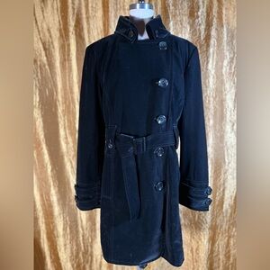 GALLERY Black Velvet Women's Coat size XL